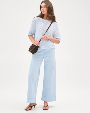 Petites Australian Cotton Slub Knit T-Shirt