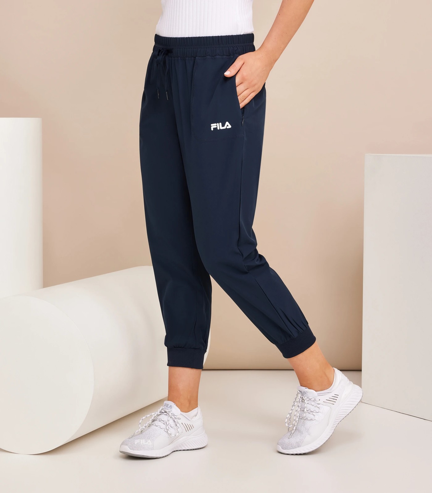 Fila Women Plus Size Vigor Mid-Rise Jogger Pants Black Lavender Egret 3X  NEW - Helia Beer Co