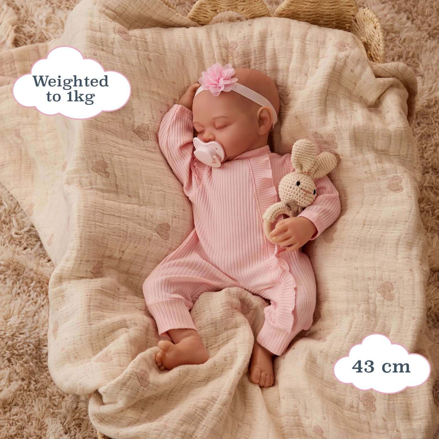 BABY born Real Baby Doll Girl, Closed Eyes - Assorted 5 of 5