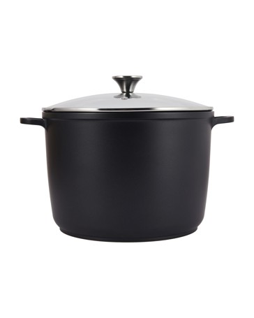 Anko 10L Cast Aluminium Black Stock Pot