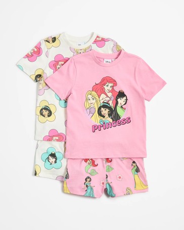 Disney Princess Cotton Pyjama Set 2 Pack