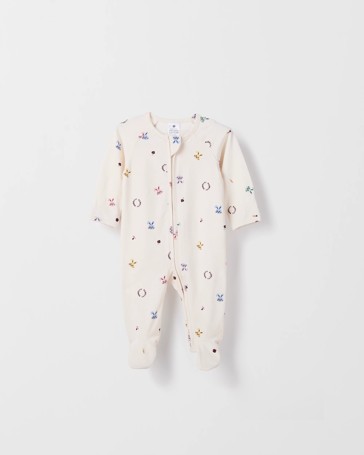 Baby Organic Cotton Print Zip Coverall