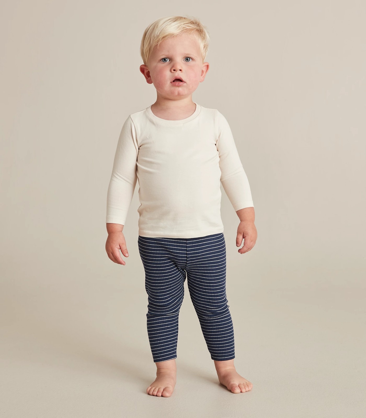 Baby Organic Cotton Rib Stripe Leggings | Target Australia