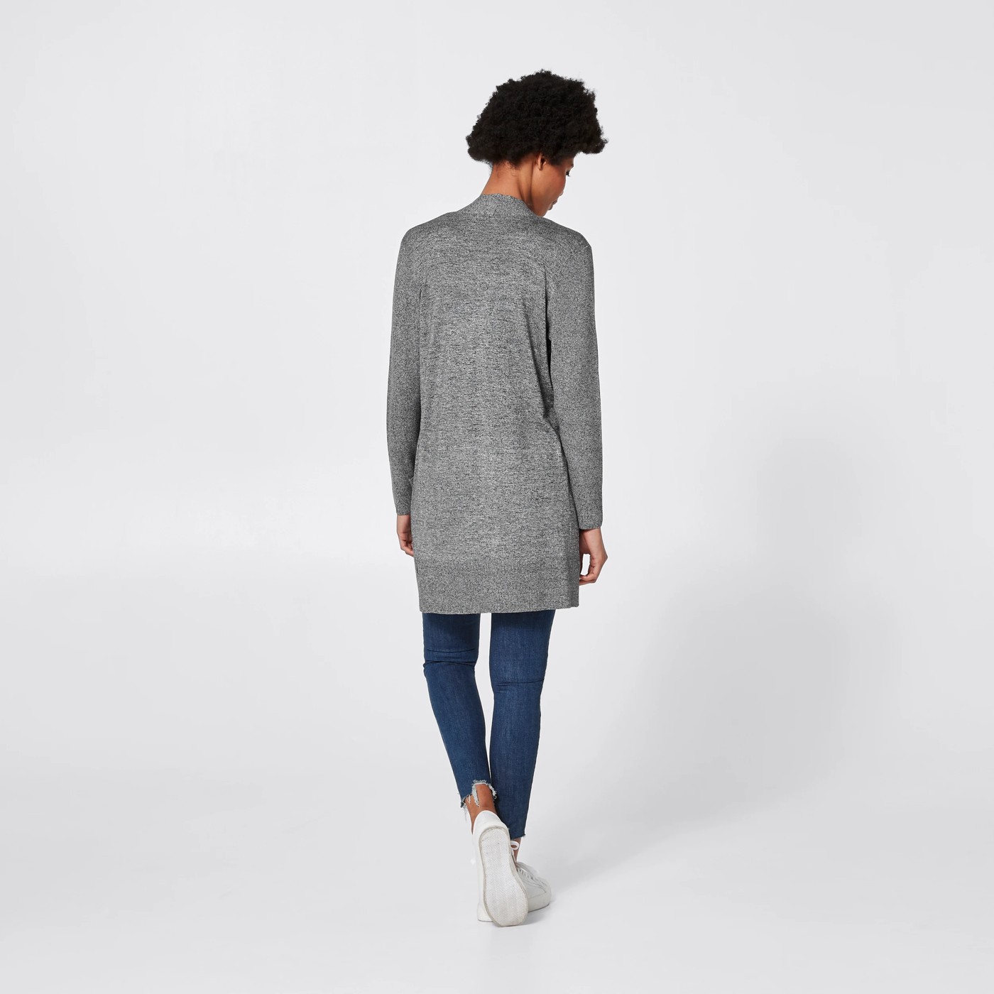 Edge-To-Edge Cardigan - Black/White Marle 5 of 5