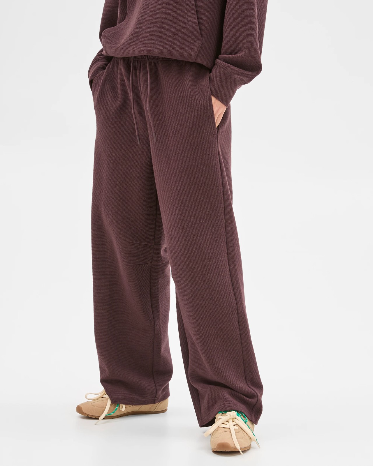 Active Australian Cotton Blend Crinkle Relaxed Pants - Raisin 4 of 5