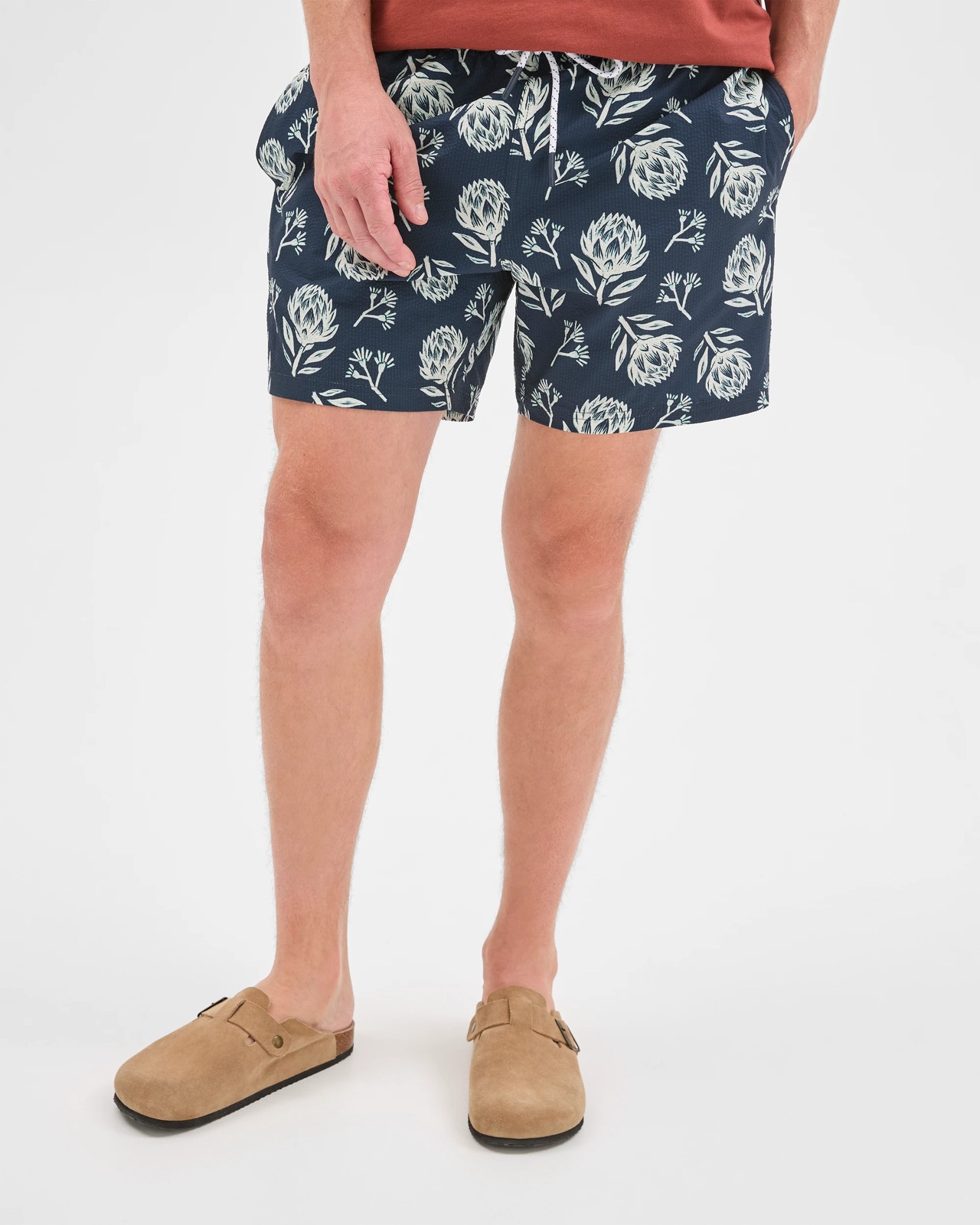 Volley Print Seersucker Bondi Swim Boardshorts 3 of 6