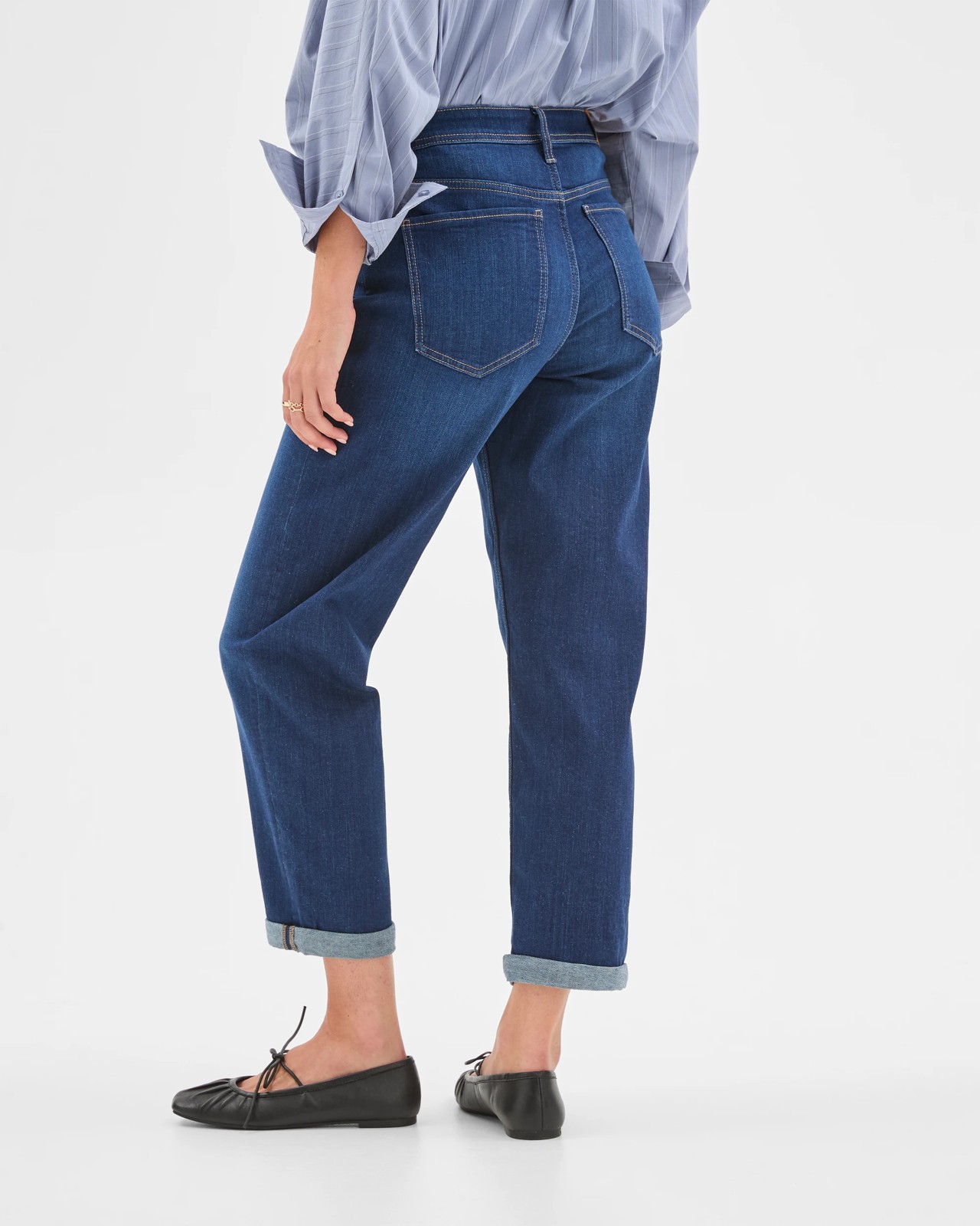 Denim Mid Rise Courtney Girlfriend Jeans - Saphire 3 of 6