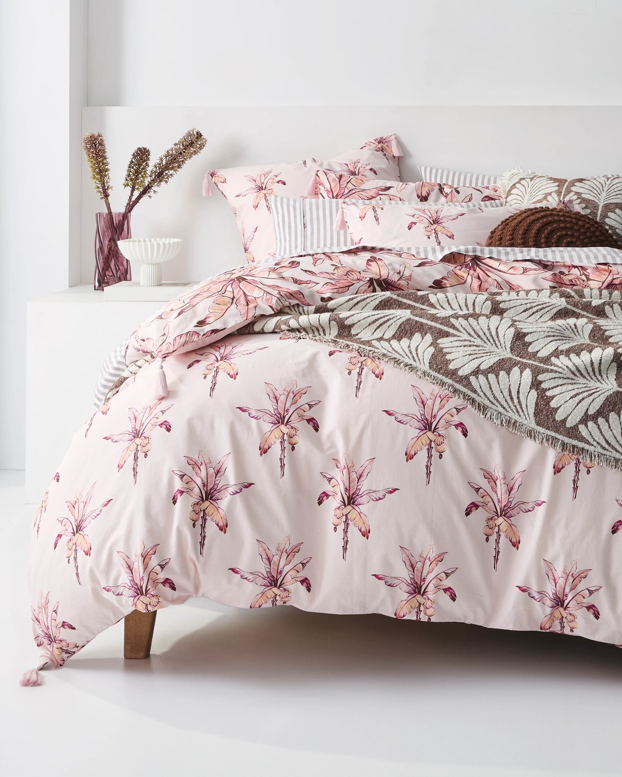 Tammi Palm Australian Cotton Quilt Cover Set 4 of 5