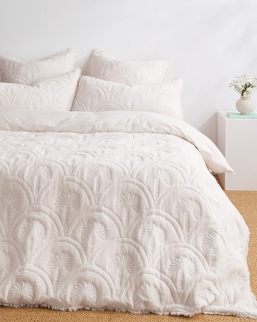 Palm Quilted Australian Cotton Quilt Cover Set