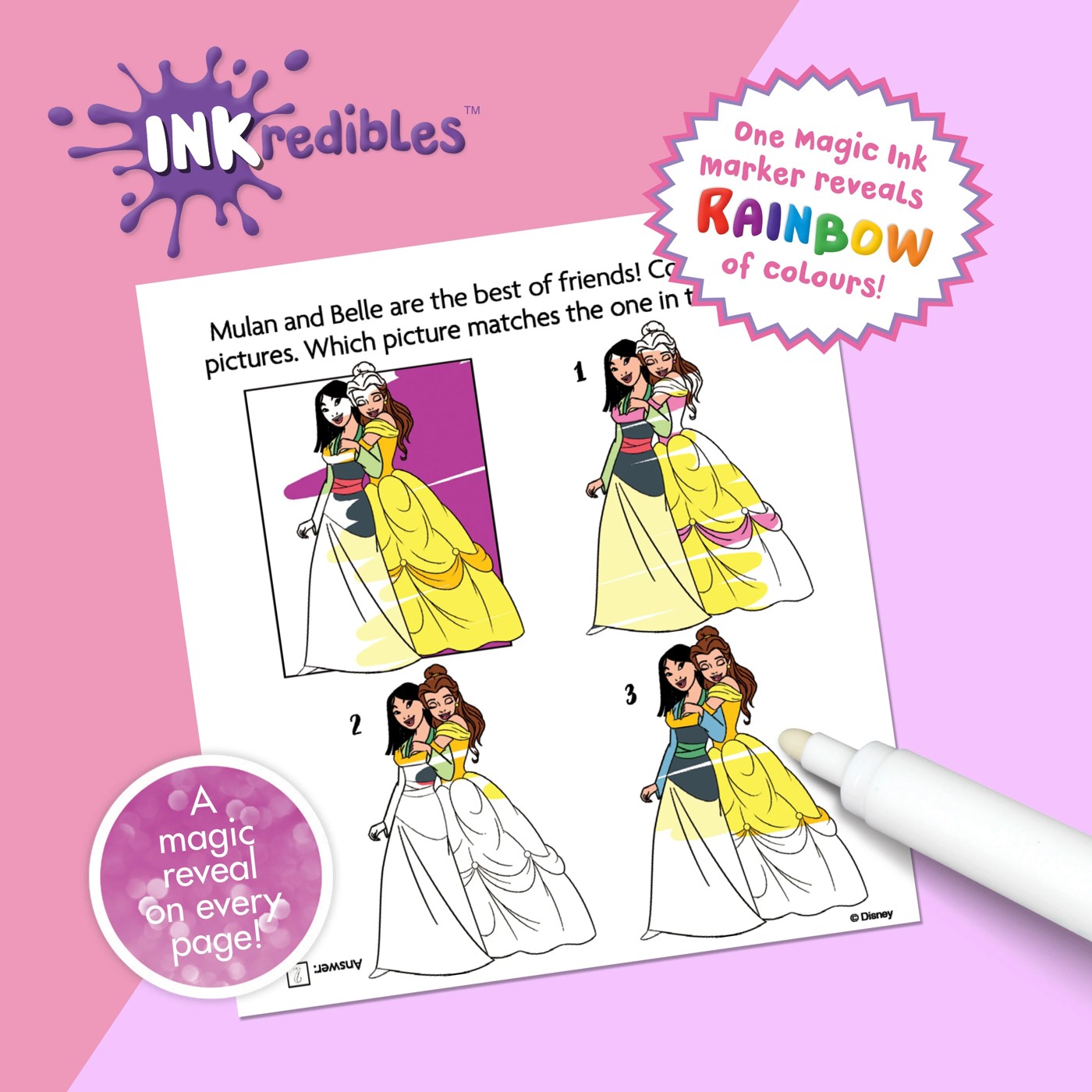 INKredibles Disney Princess Mess-Free ColourBurst Activity Kit - Book 2 of 6