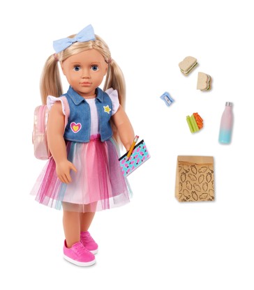 Our Generation 18in Elementary School Doll Evie With Accessories