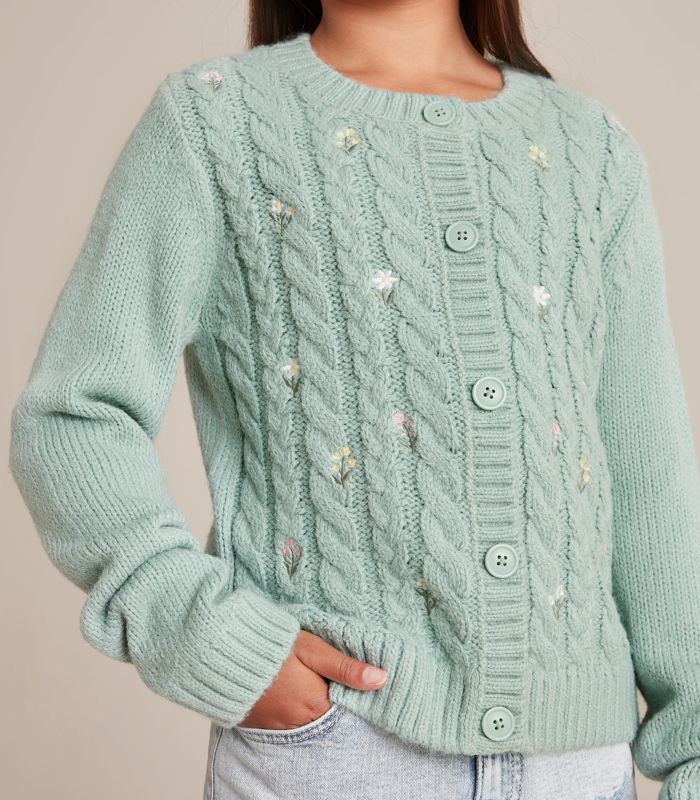 Embroidered Knit Cardigan | Target Australia