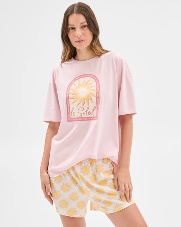 Australian Cotton T-Shirt and Shorts Pyjama Set