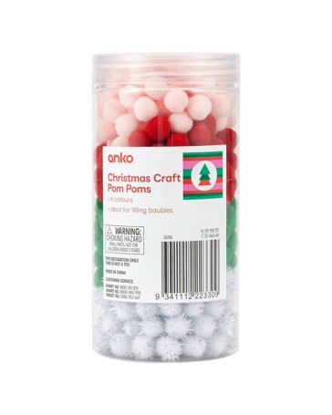 Anko Christmas Craft Pom Poms