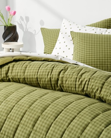 Hudson Gingham Cotton Coverlet