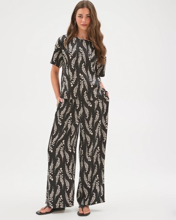 Petites Wide Leg Satin Pants