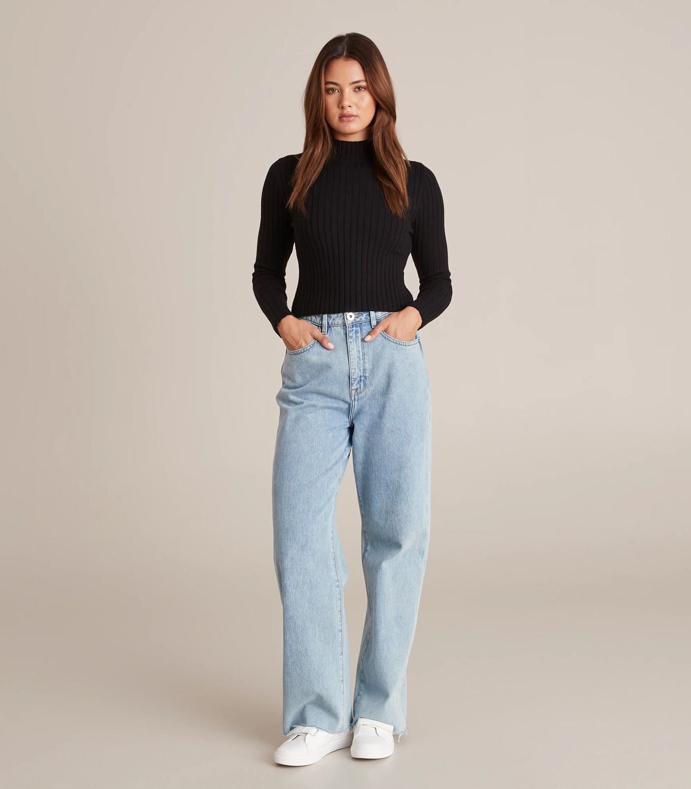 Lily Loves Cropped Rib Knit Skivvy 3 of 5