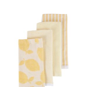 Anko 4 Pack Yellow Lemon Terry Tea Towels product image