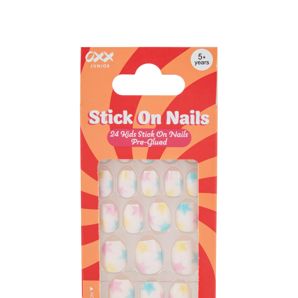 OXX Junior Pack Kids Pre-Glued Stick-On Nails - Ballerina Glitter Stars