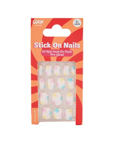 OXX Junior Pack Kids Pre-Glued Stick-On Nails - Ballerina Glitter Stars