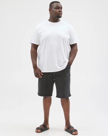 Plus Size Faded Denim Shorts
