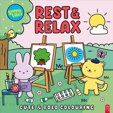Sunny Vibes Rest & Relax Cute & Bold Colouring Book