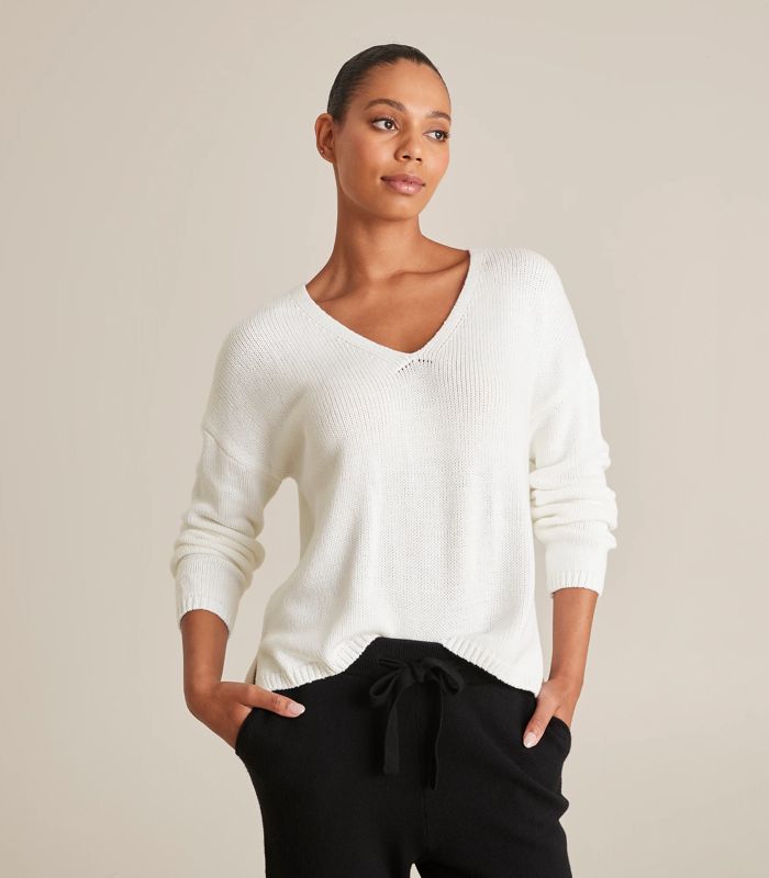 Australian Cotton Deep V-Neck Jumper | Target Australia