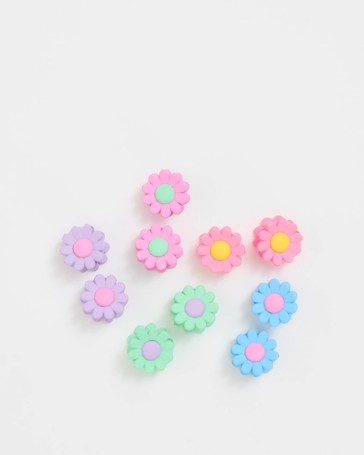 Kids 10 Pack Mini Flower Claw Clips