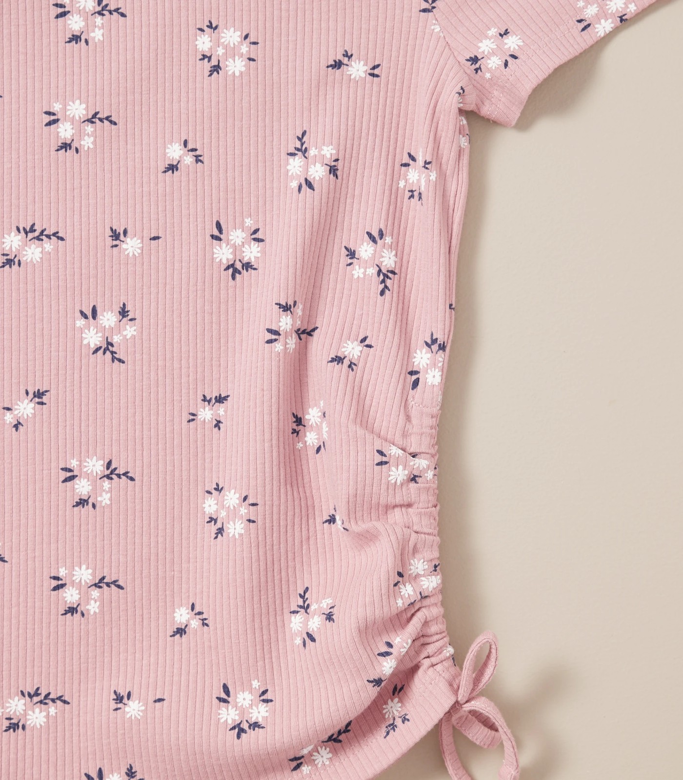 Side Tie Rib Knit T-shirt 4 of 5