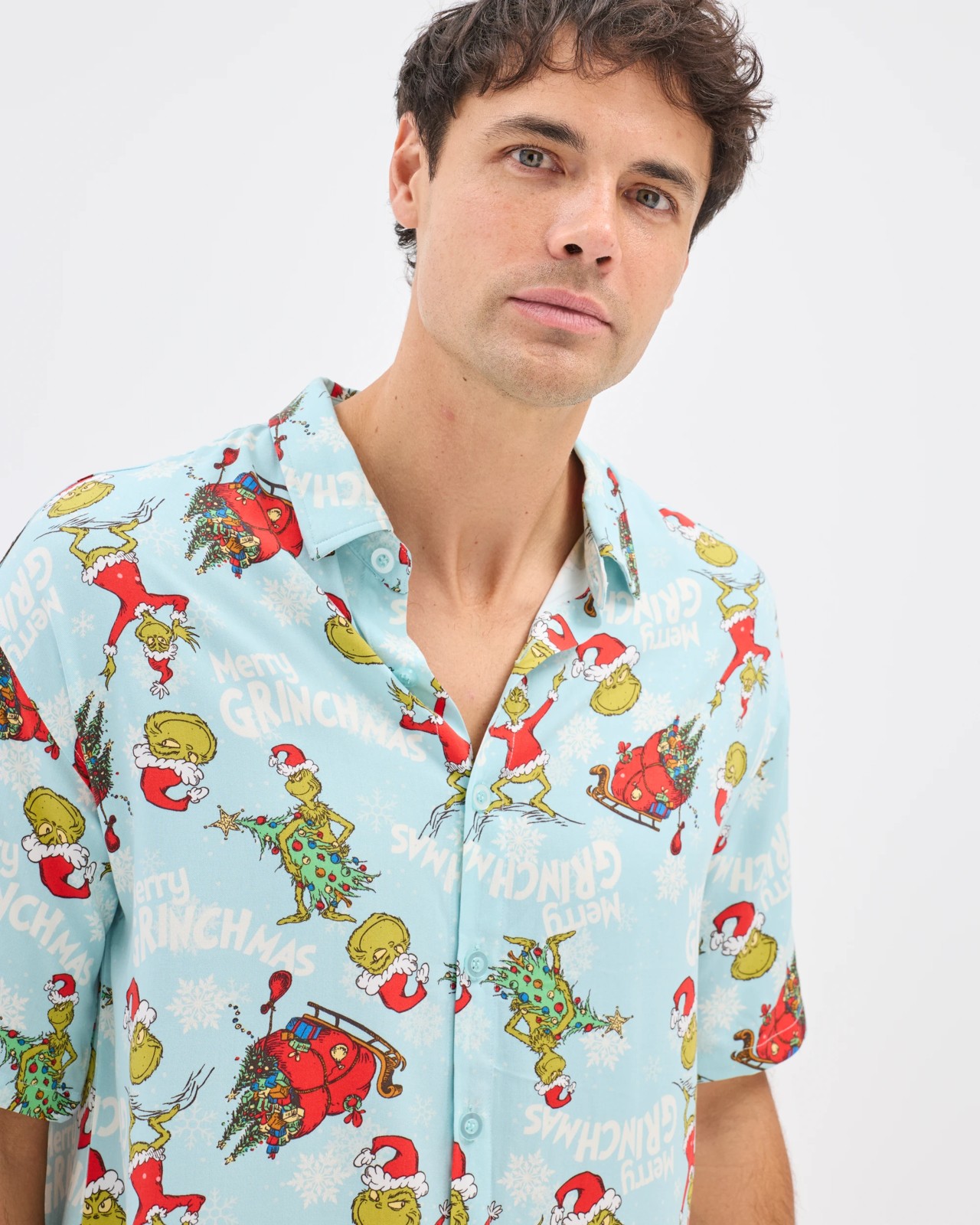 Licensed Merry Grinchmas Christmas Short Sleeve Shirt 4 of 5