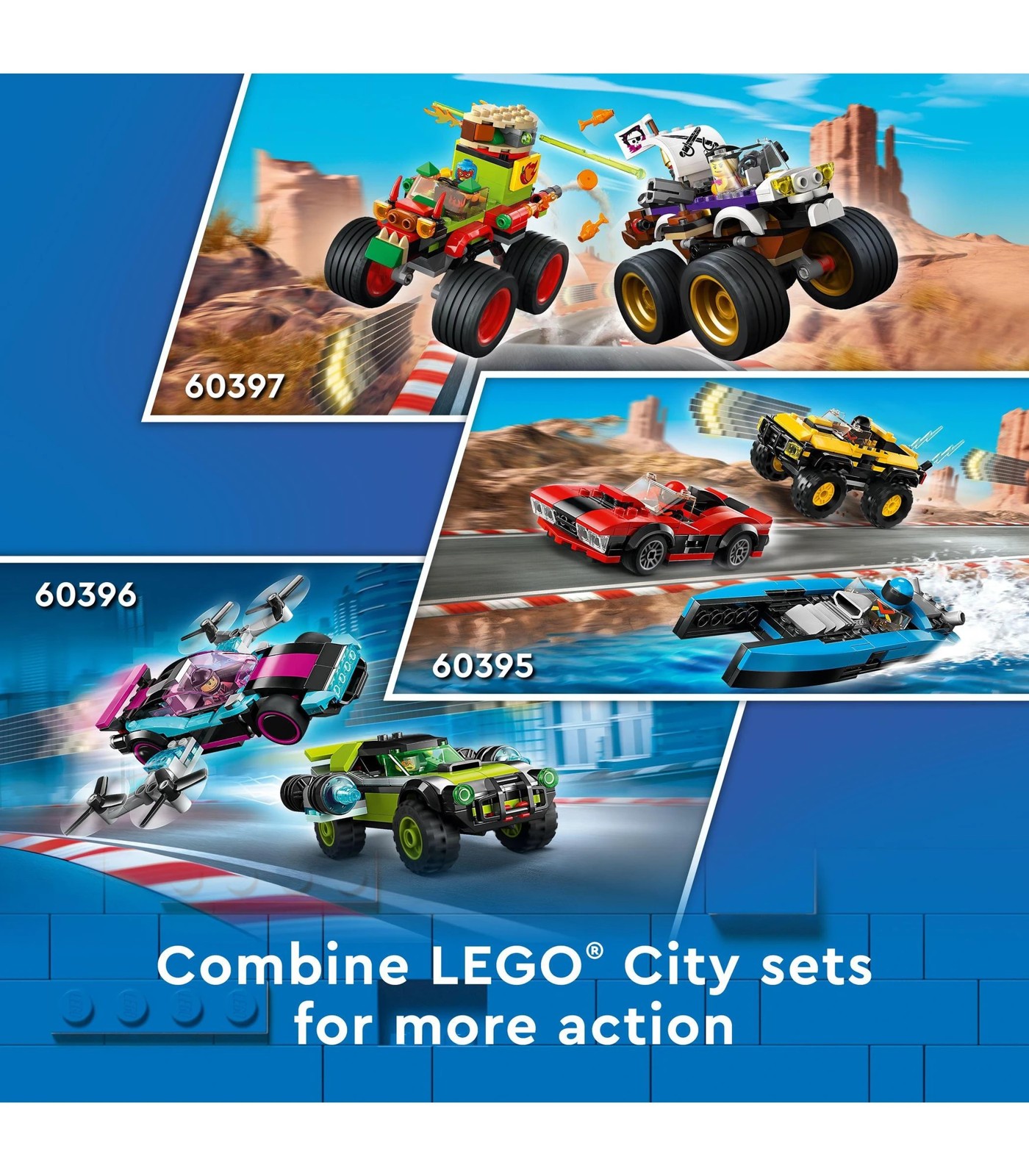 LEGO City Modified Race Cars 60396 Toy Car Building Set, Includes 2 Model  Cars, Buildable Upgrades and 2 Driver Minifigures, Fun Toy for 6 Year Old  Boys, Girls and Fans of the