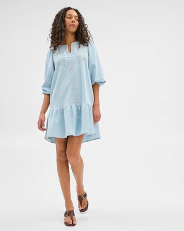 Embroidered Mini Dress