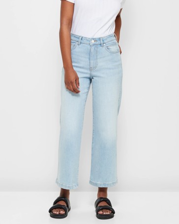 Petites Crop Wide Leg Denim Jeans - Dannii Minogue