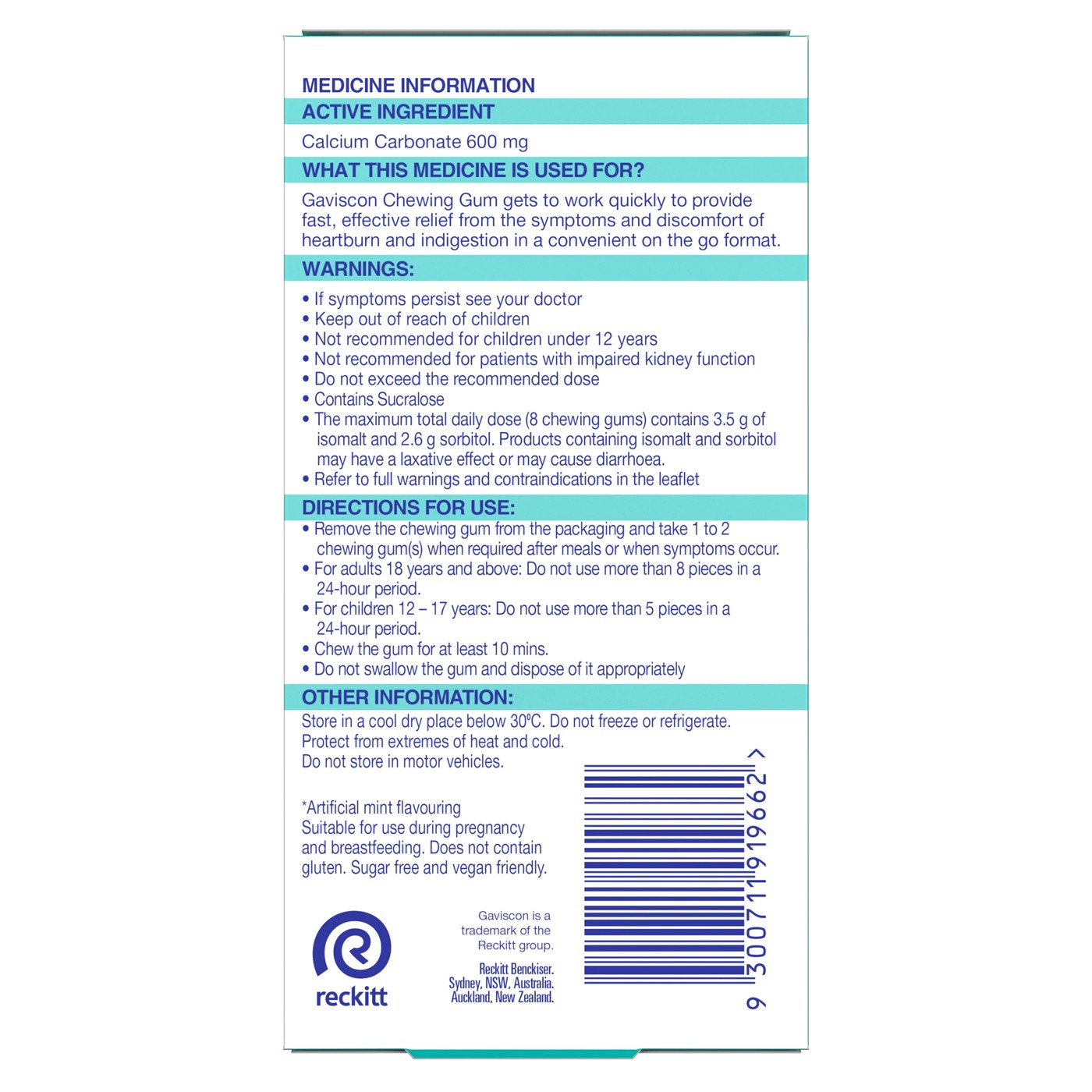 10 Pack Gaviscon Chewing Gum 3 of 5