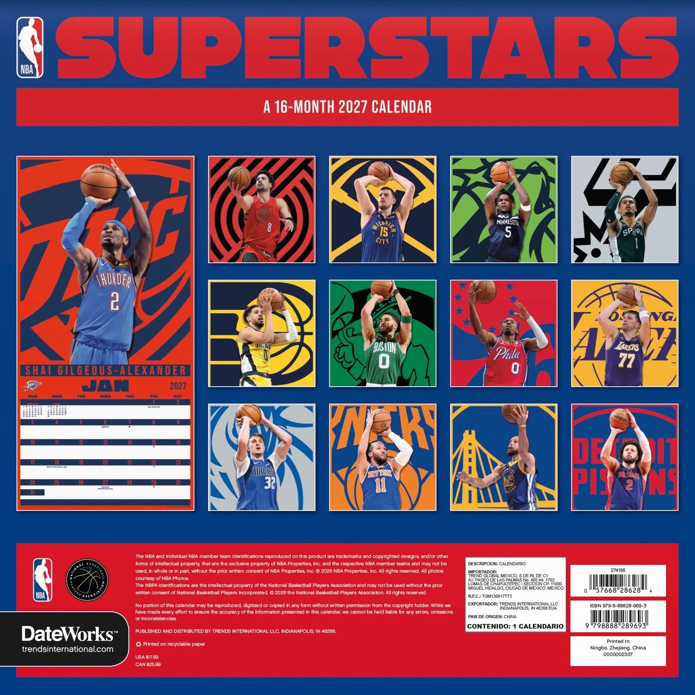 NBA 2027 Calendar 2 of 4