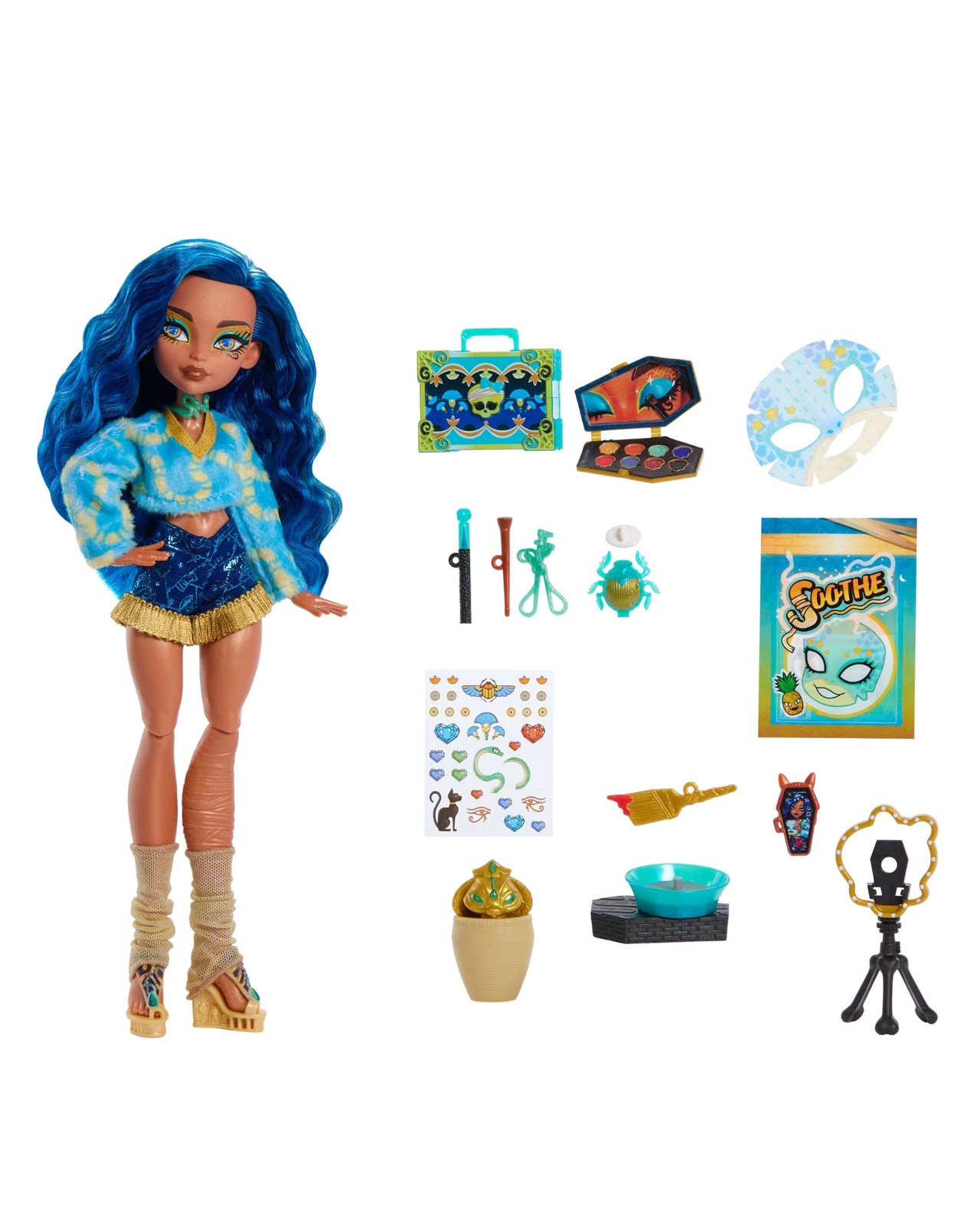 Monster High Self-Scare Secrets Cleo De Nile Fashion Doll With 13 Realistic Accessories 2 of 6