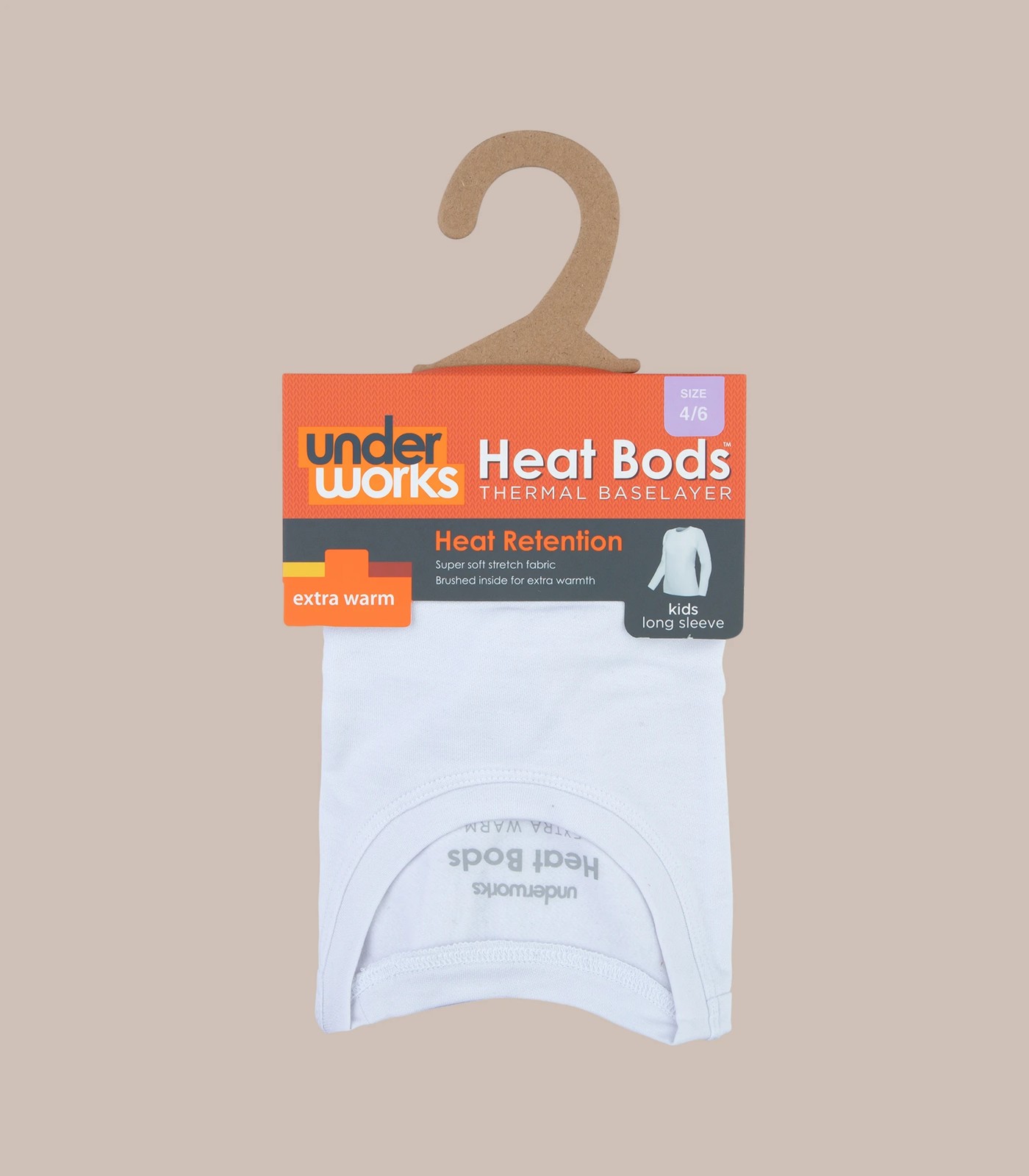 Kids Heat Bods Heat Retention Thermal Vest - Underworks - White