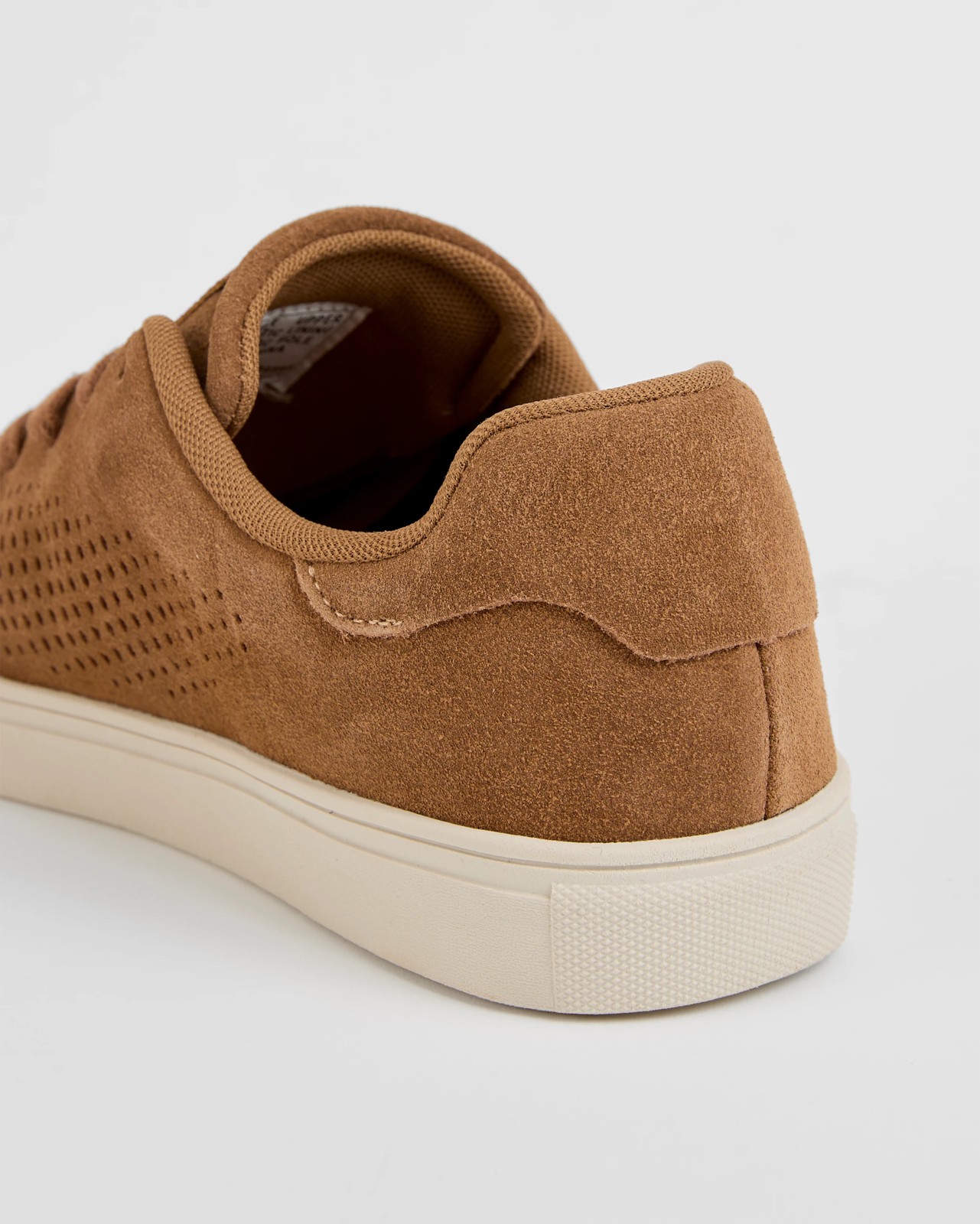 Pin Punched Suede Sneaker - Tan 3 of 4