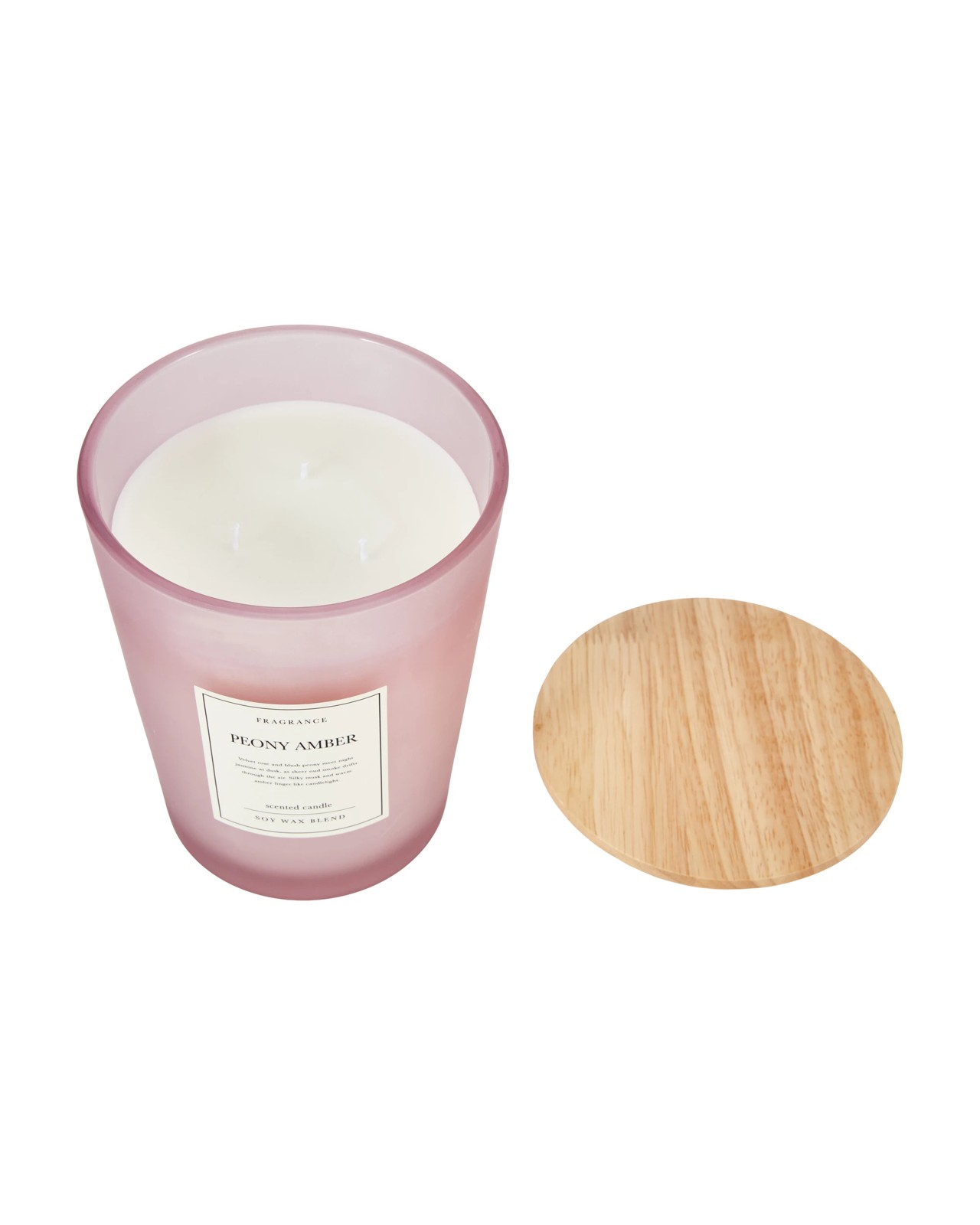 Anko XL Frosted Peony Amber Candle 2 of 2