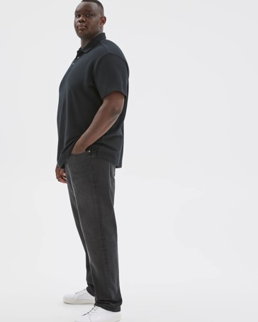 Plus Size Australian Cotton Textured Polo Top