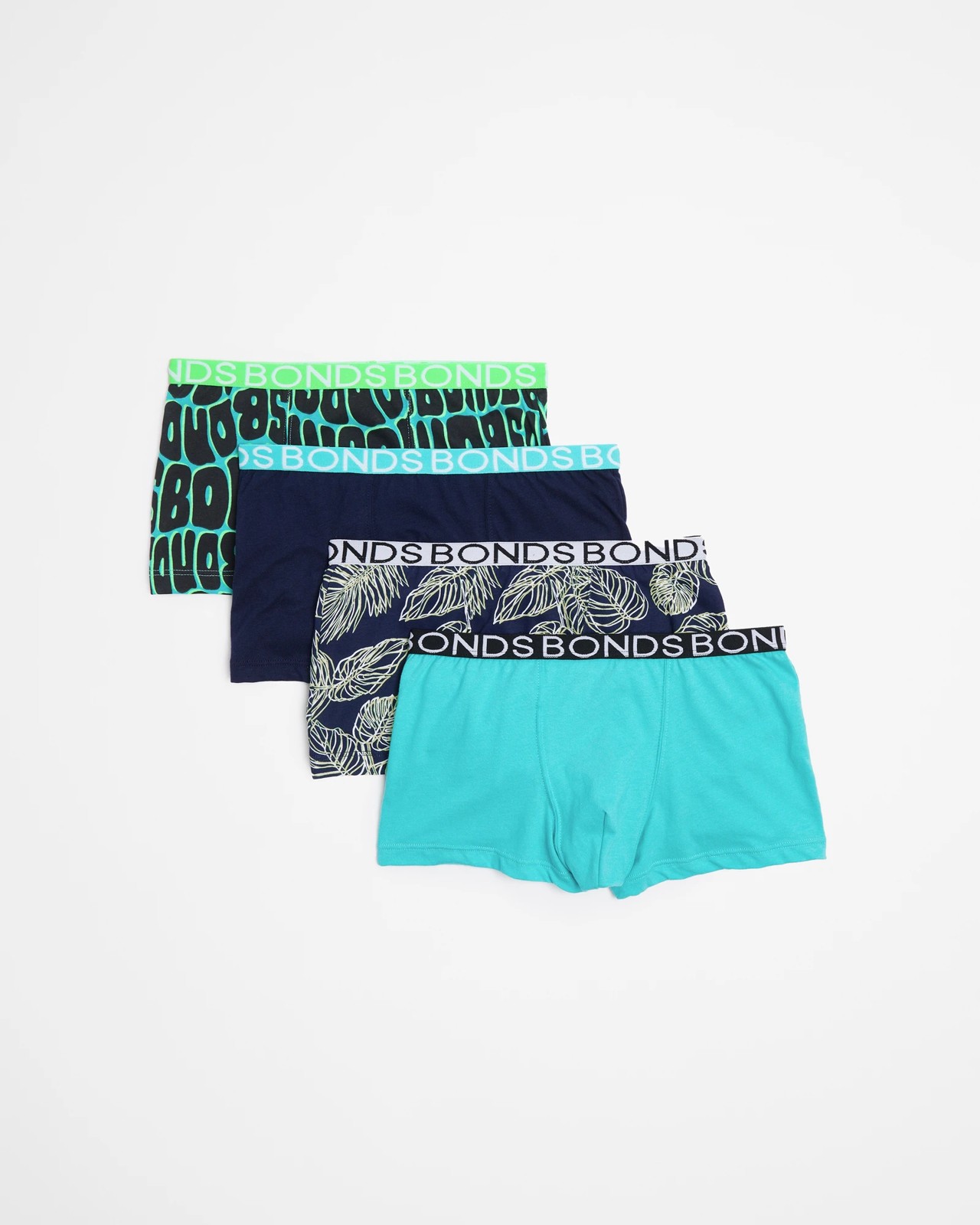 Bonds Boys 4 Pack Trunks - Re-bubble logo