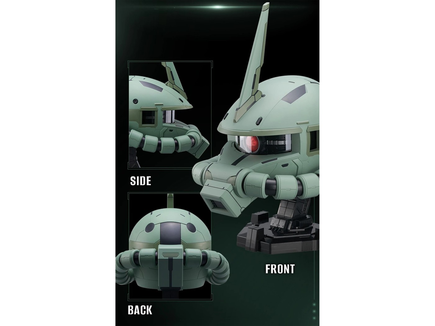 Bandai BN Head Collection - MS-06F Zaku II Mobile Suit Gundam 3 of 5