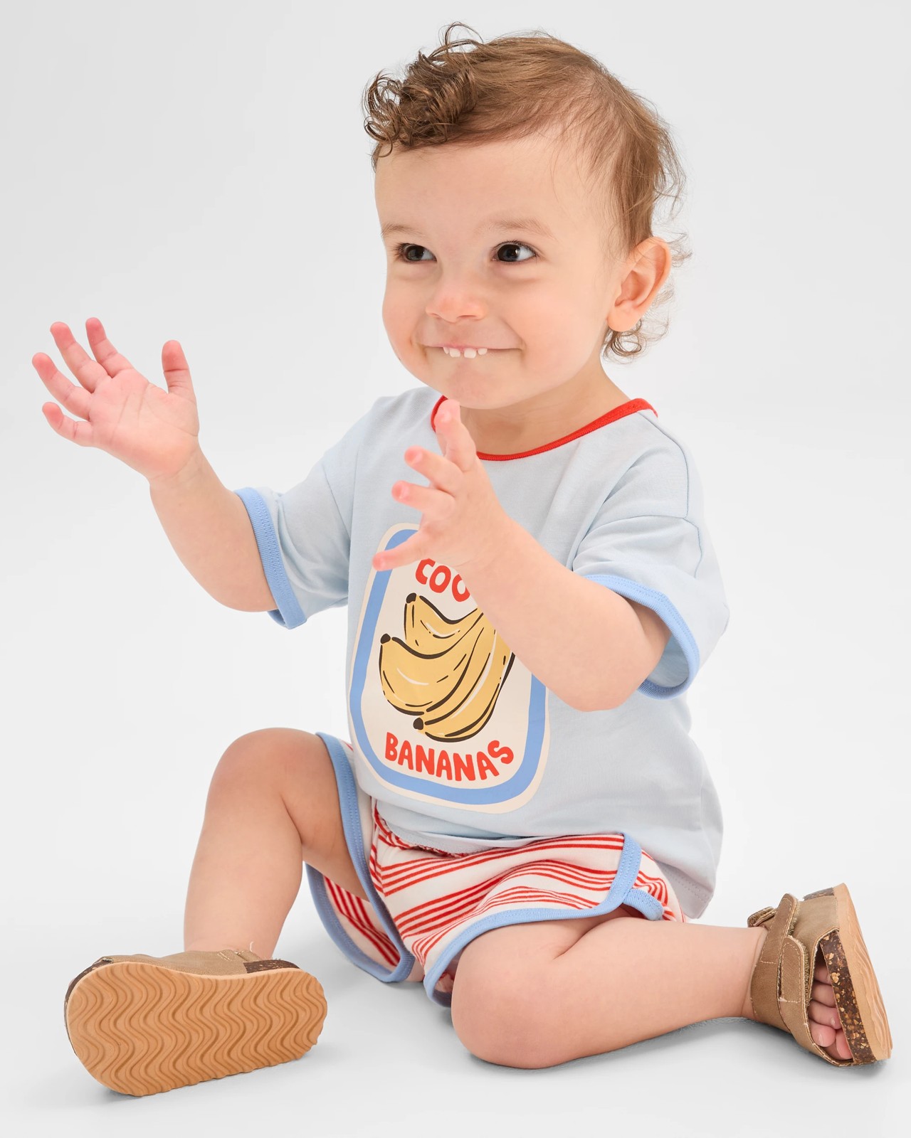 Baby Organic Cotton T-Shirt & Shorts Set - Ballad Blue 2 of 5