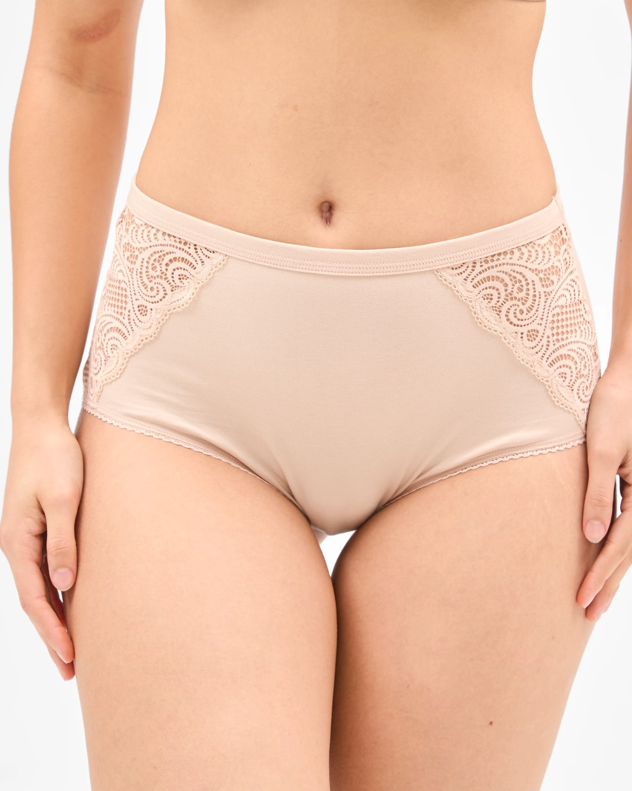 Australian Cotton Blend 2 Pack Full Briefs - Bare Beauty 2 of 4