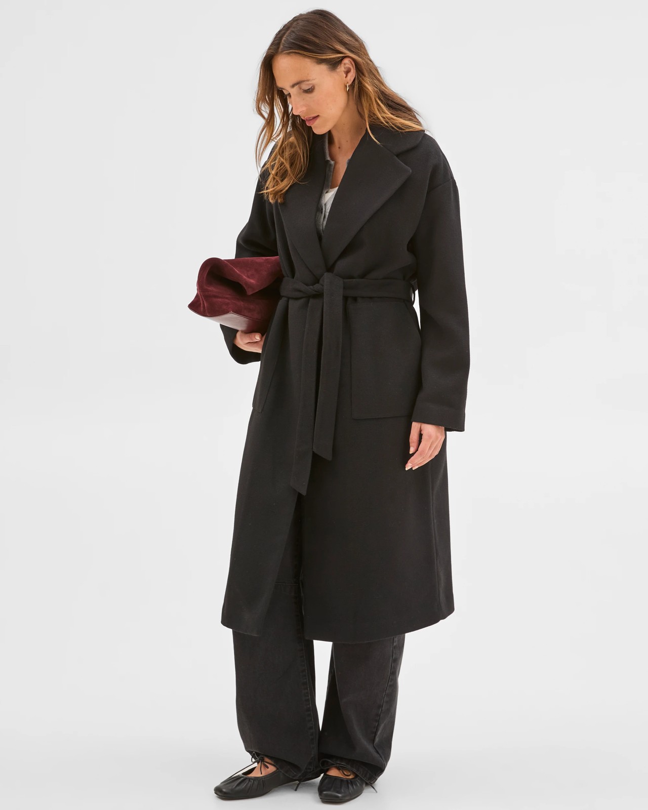 Soft Wrap Coat - Black 3 of 5