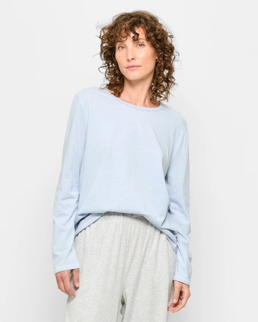 Australian Cotton Blend Long Sleeve Sleep T-Shirt