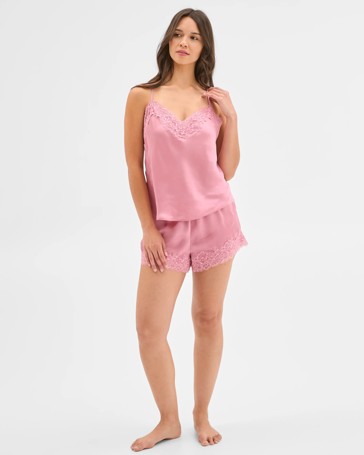Valentines Day Satin Cami and Shorts Sleep Set