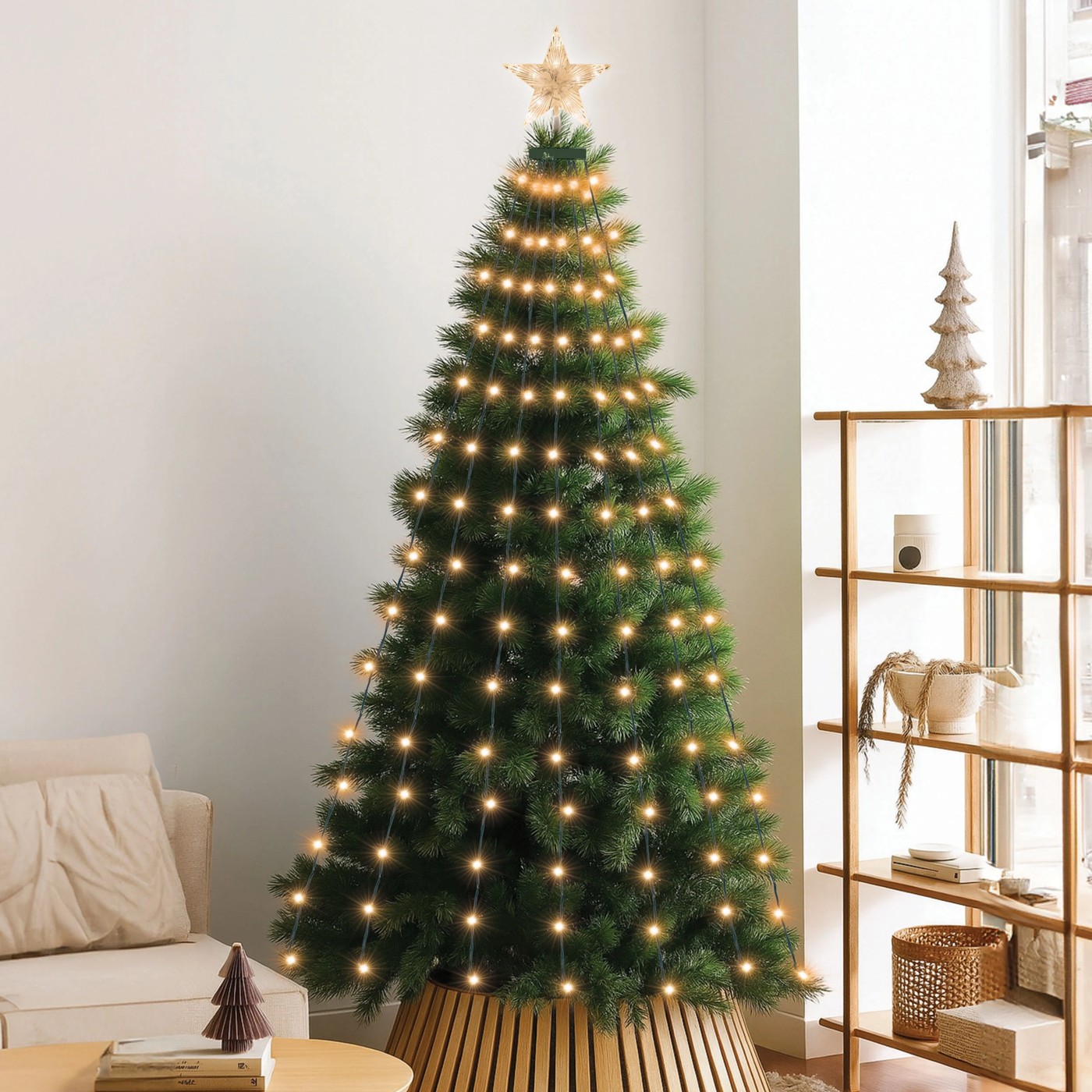 Mirabella Genio Smart 190 LED Warm White Easy Tree Lights with Star 3 of 3