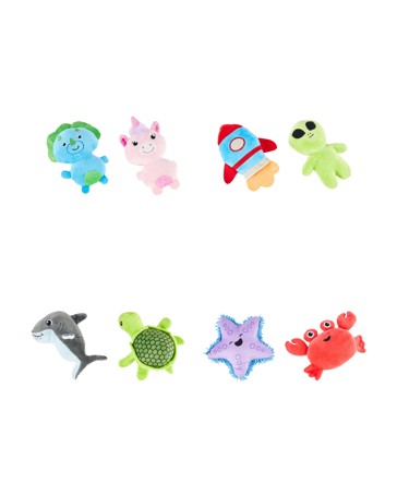 2 Pack Pet Plush Puppy Toys, Assorted - Anko