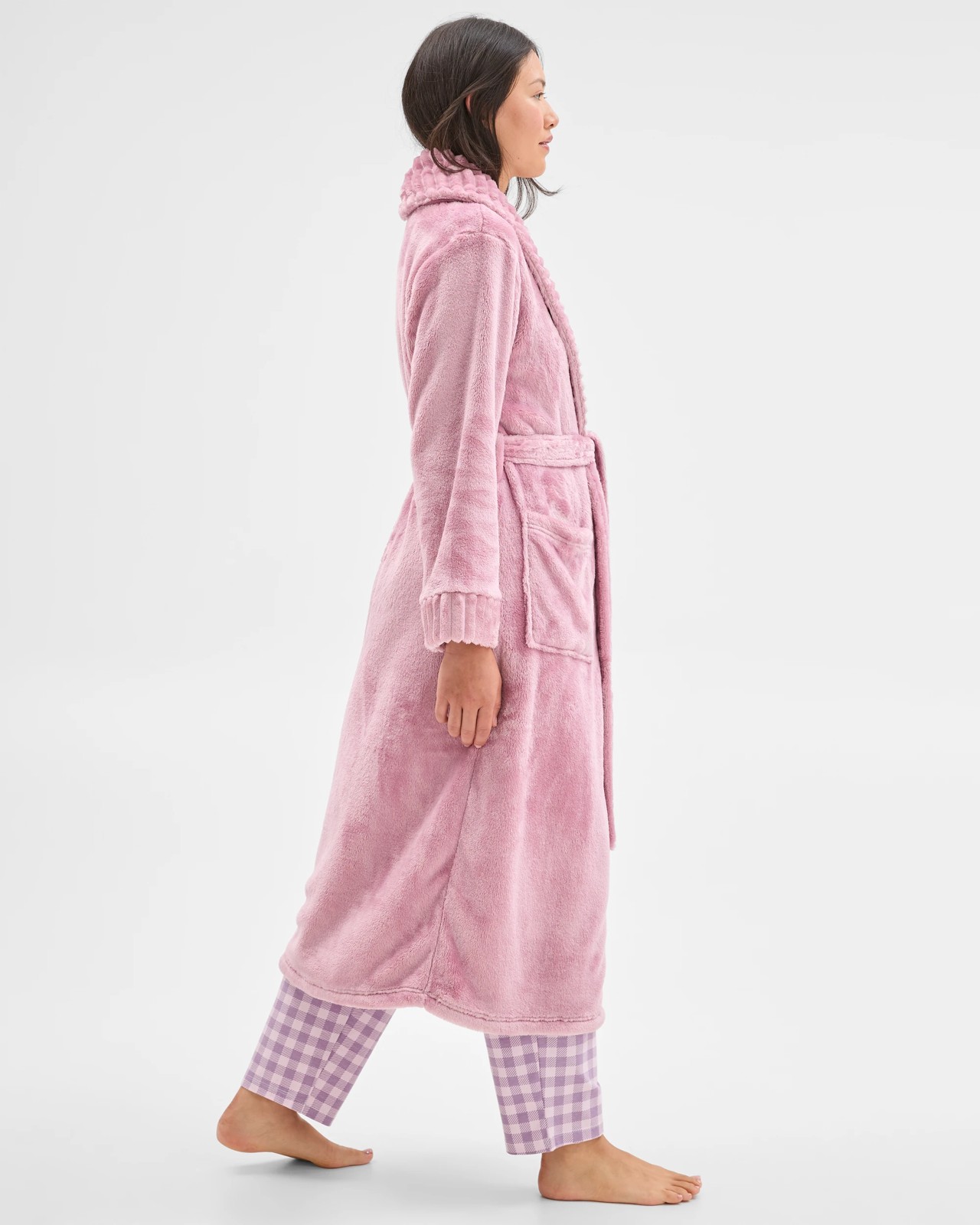 Jacquard Stripe Sleep Robe - Pink 6 of 6